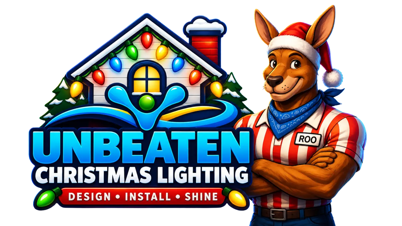 Roo, the Unbeaten Christmas Lighting mascot